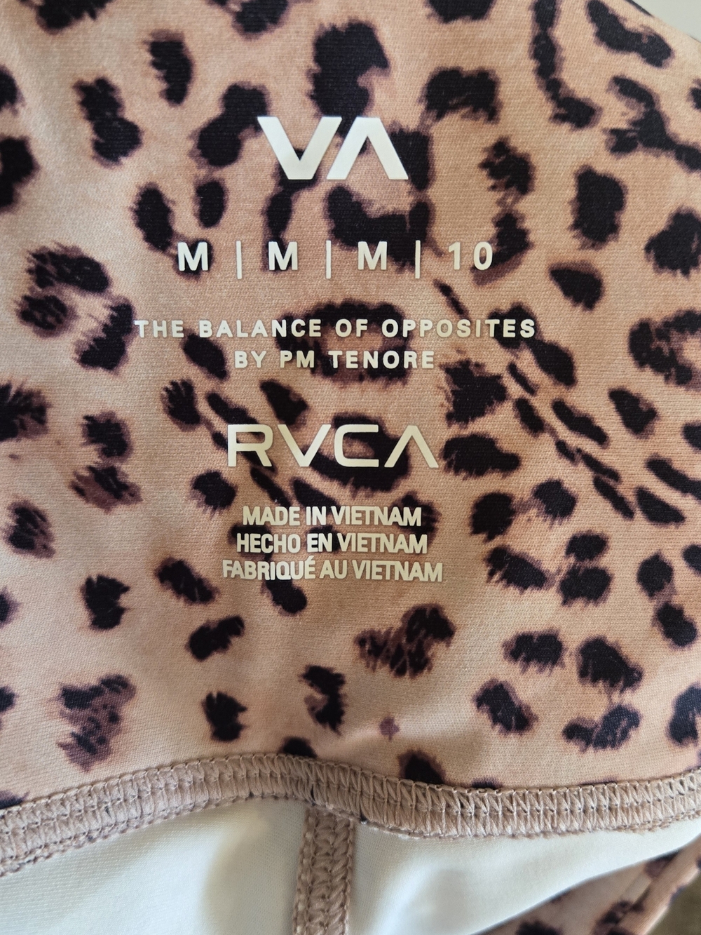 RVCA Leopard Print Bike Shorts - Picture 3 of 3